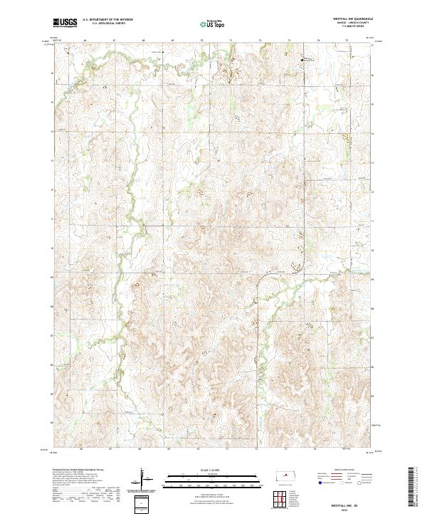 US Topo 7.5-minute map for Westfall NW KS