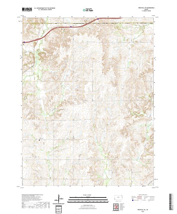 US Topo 7.5-minute map for Westfall SE KS