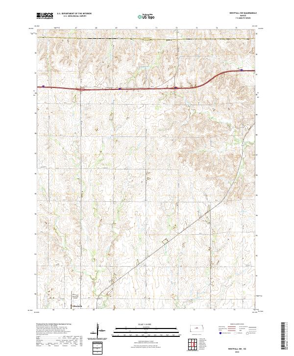 US Topo 7.5-minute map for Westfall SW KS