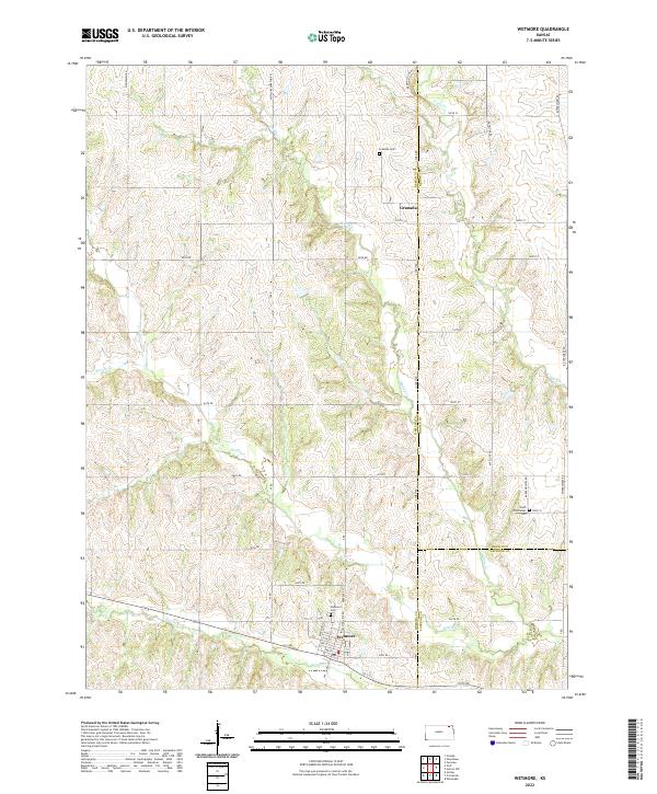 US Topo 7.5-minute map for Wetmore KS