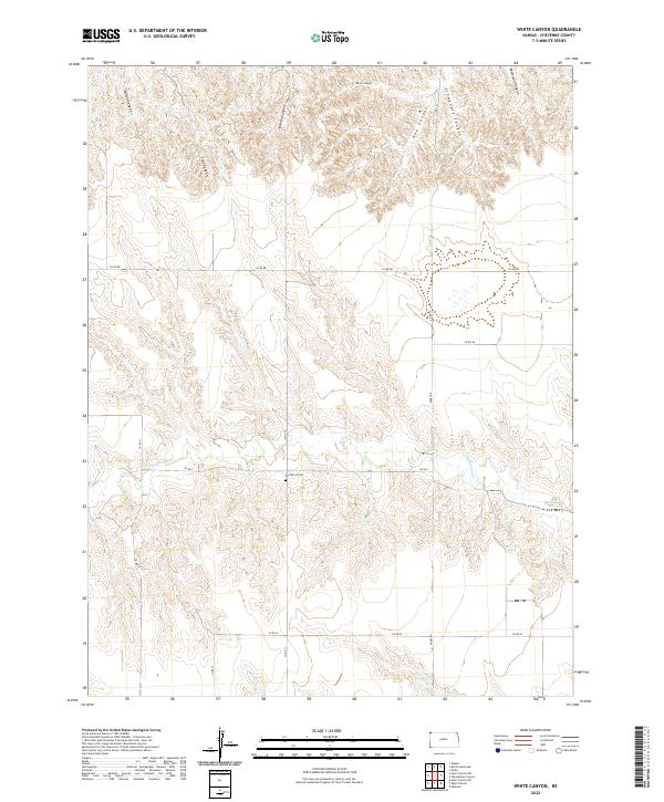 US Topo 7.5-minute map for White Canyon KS