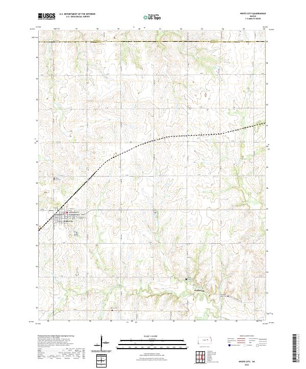 US Topo 7.5-minute map for White City KS