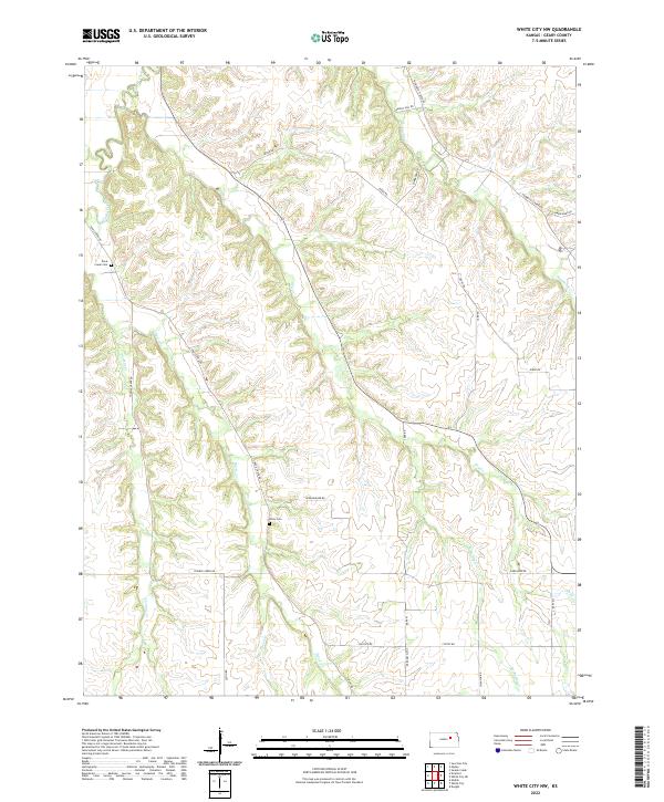 US Topo 7.5-minute map for White City NW KS