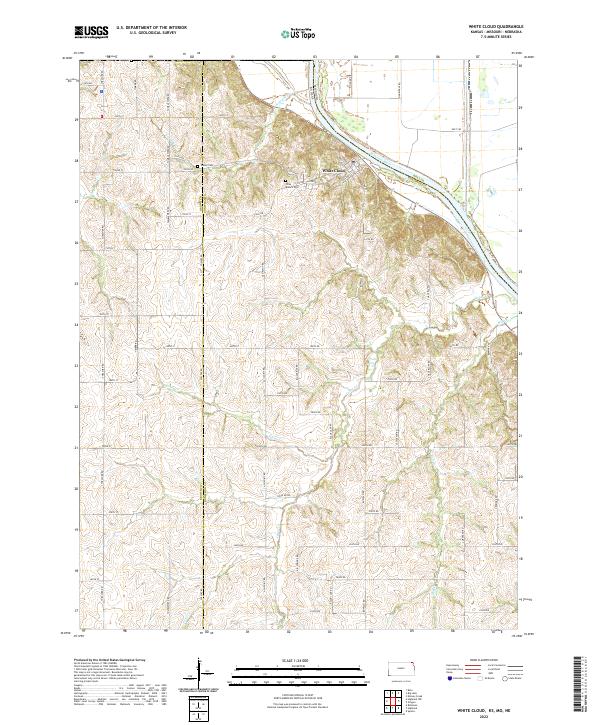 US Topo 7.5-minute map for White Cloud KSMONE