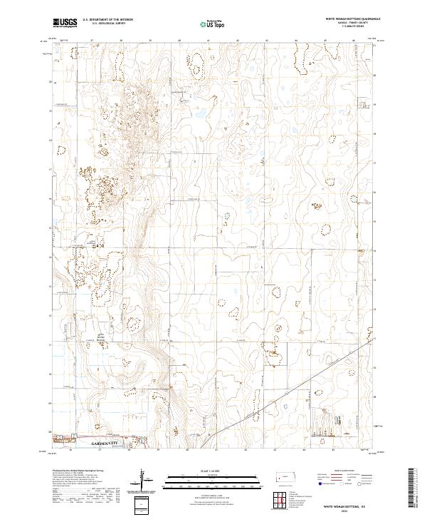 US Topo 7.5-minute map for White Woman Bottoms KS