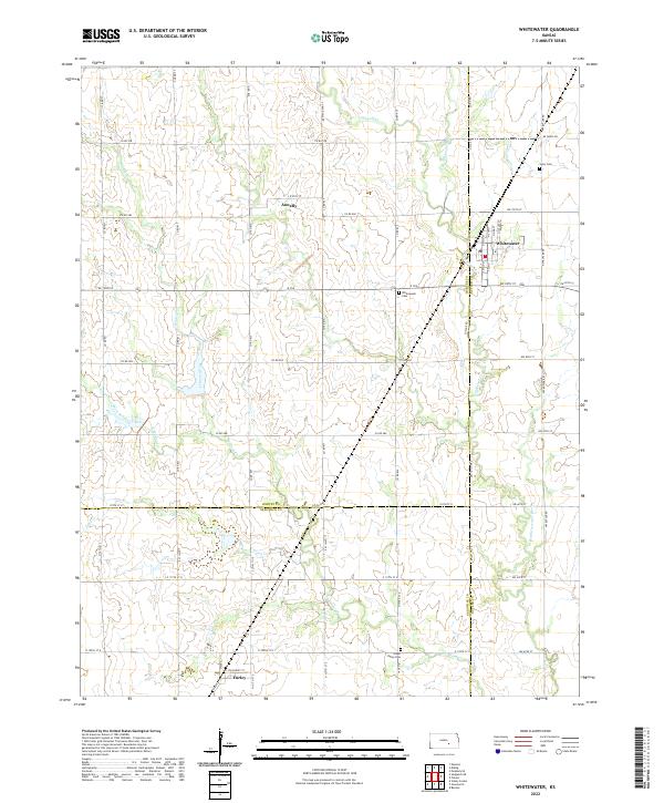 US Topo 7.5-minute map for Whitewater KS