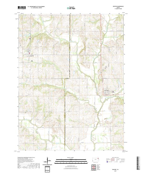 US Topo 7.5-minute map for Whiting KS