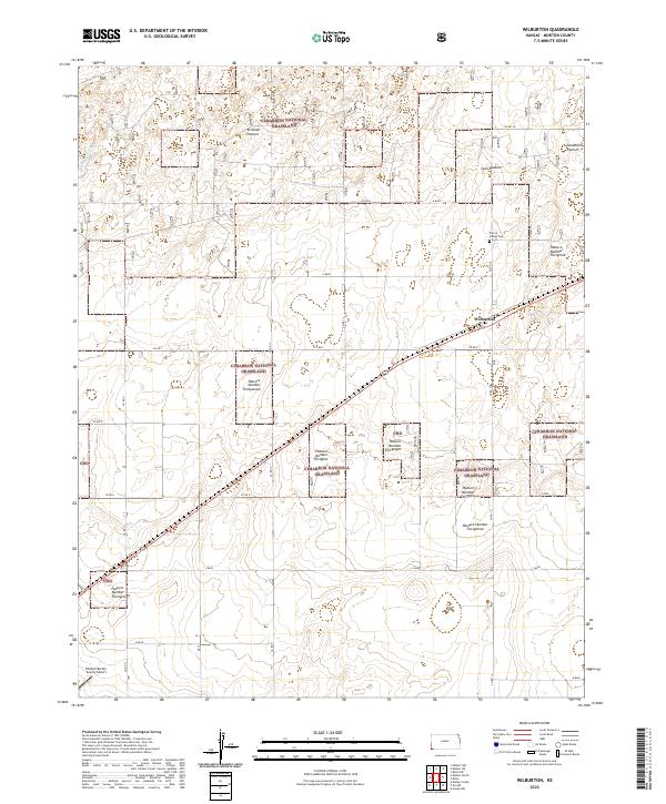 US Topo 7.5-minute map for Wilburton KS