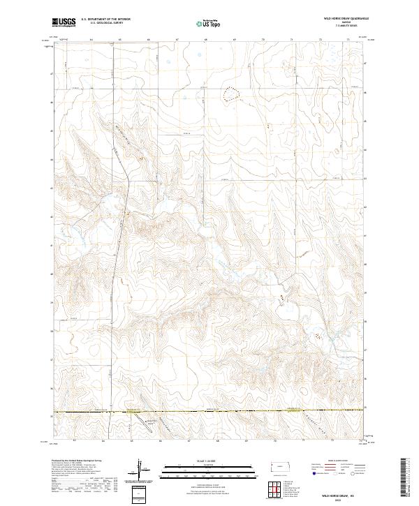 US Topo 7.5-minute map for Wild Horse Draw KS