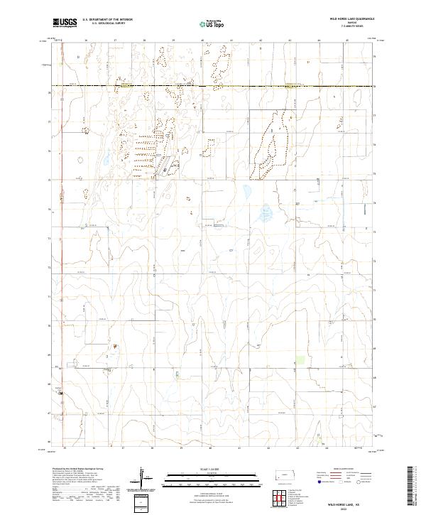 US Topo 7.5-minute map for Wild Horse Lake KS