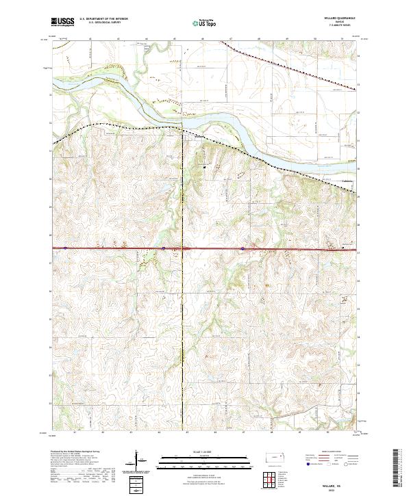 US Topo 7.5-minute map for Willard KS