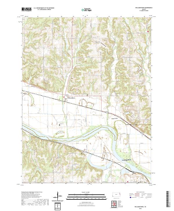 US Topo 7.5-minute map for Williamstown KS