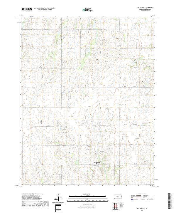 US Topo 7.5-minute map for Willowdale KS