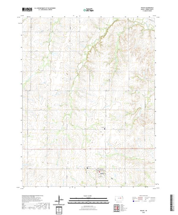 US Topo 7.5-minute map for Wilsey KS