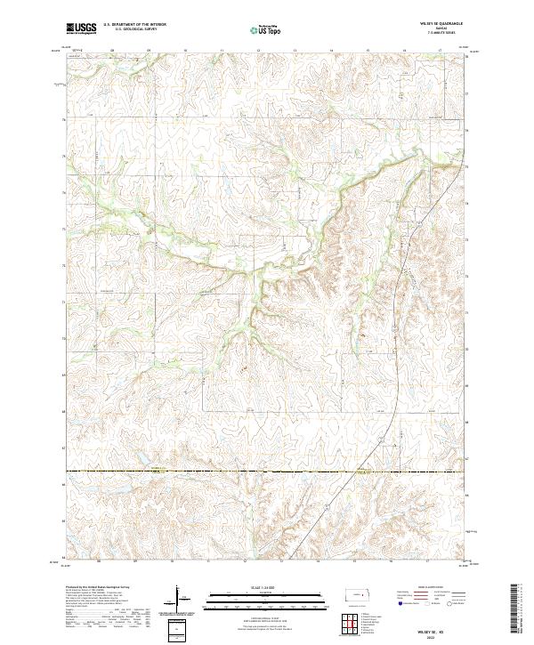 US Topo 7.5-minute map for Wilsey SE KS