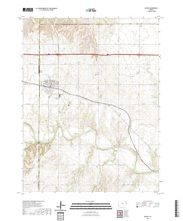 US Topo 7.5-minute map for Wilson KS