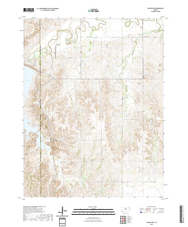 US Topo 7.5-minute map for Wilson NW KS