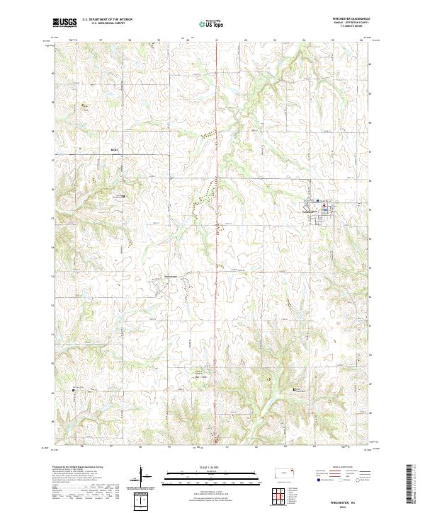 US Topo 7.5-minute map for Winchester KS