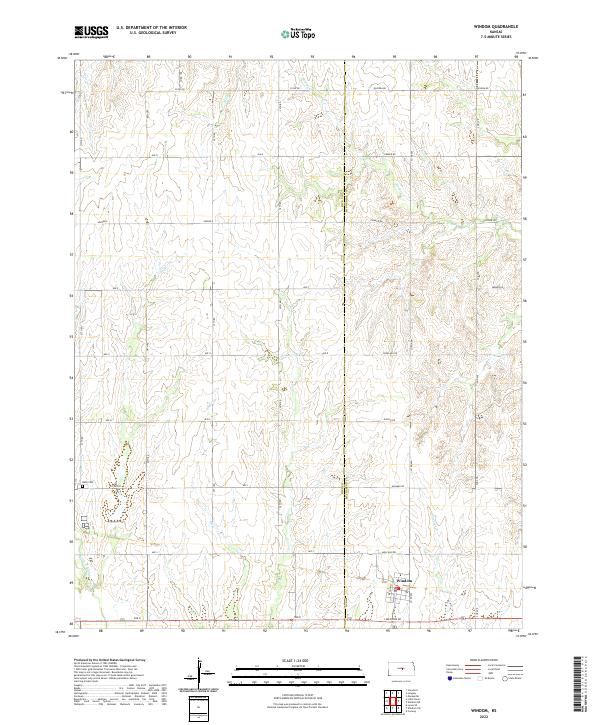 US Topo 7.5-minute map for Windom KS