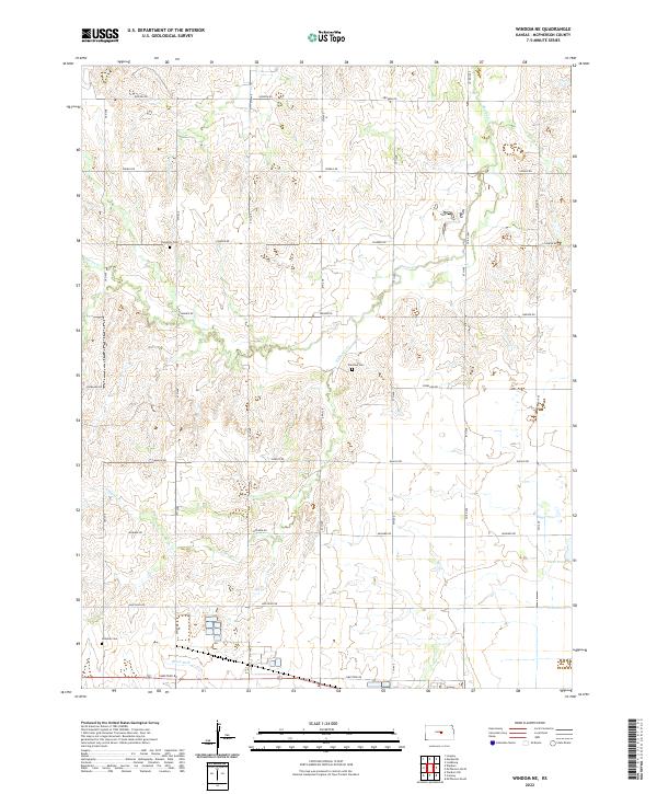 US Topo 7.5-minute map for Windom NE KS