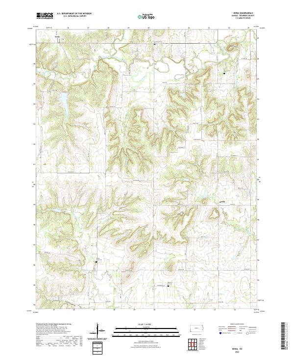 US Topo 7.5-minute map for Xenia KS