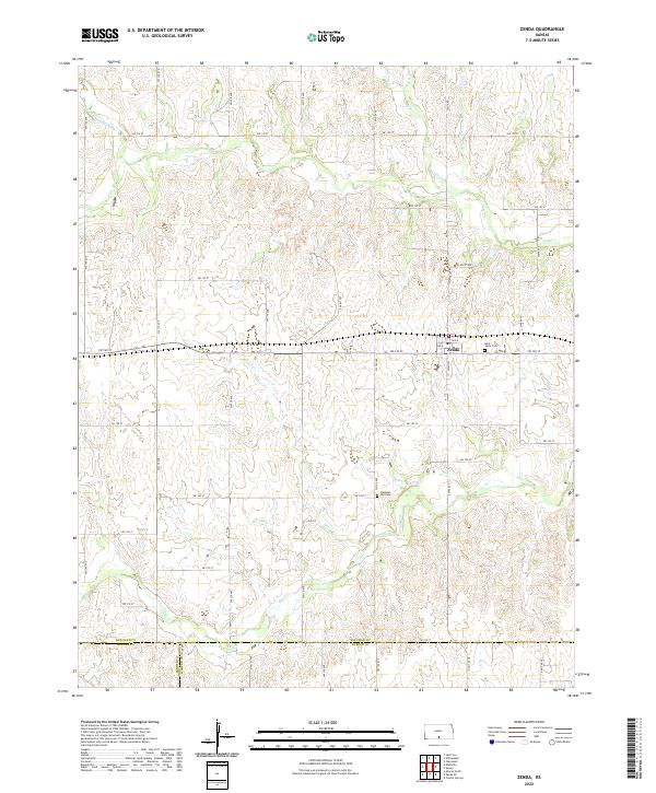 US Topo 7.5-minute map for Zenda KS