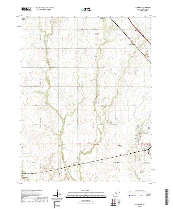 US Topo 7.5-minute map for Zimmerdale KS