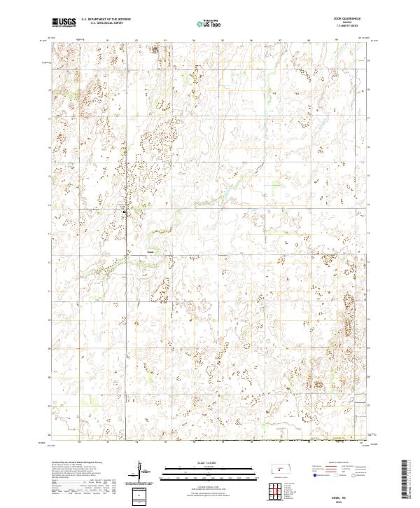 US Topo 7.5-minute map for Zook KS