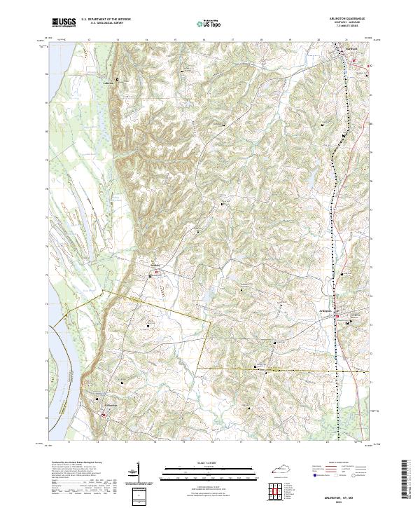 US Topo 7.5-minute map for Arlington KYMO