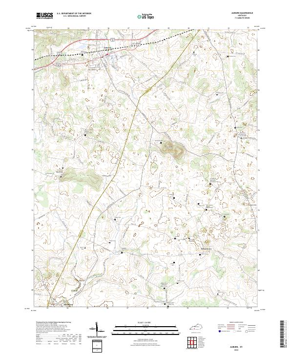 US Topo 7.5-minute map for Auburn KY