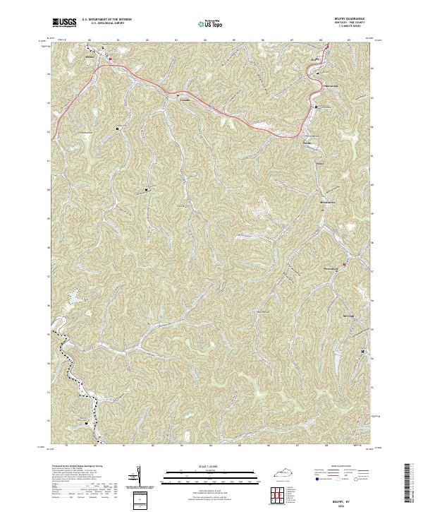 US Topo 7.5-minute map for Belfry KY