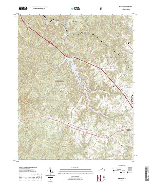 US Topo 7.5-minute map for Bernstadt KY