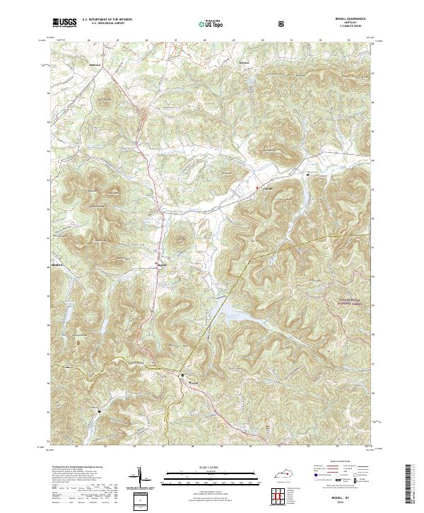 US Topo 7.5-minute map for Bighill KY