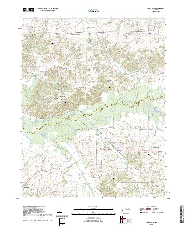 US Topo 7.5-minute map for Blandville KY