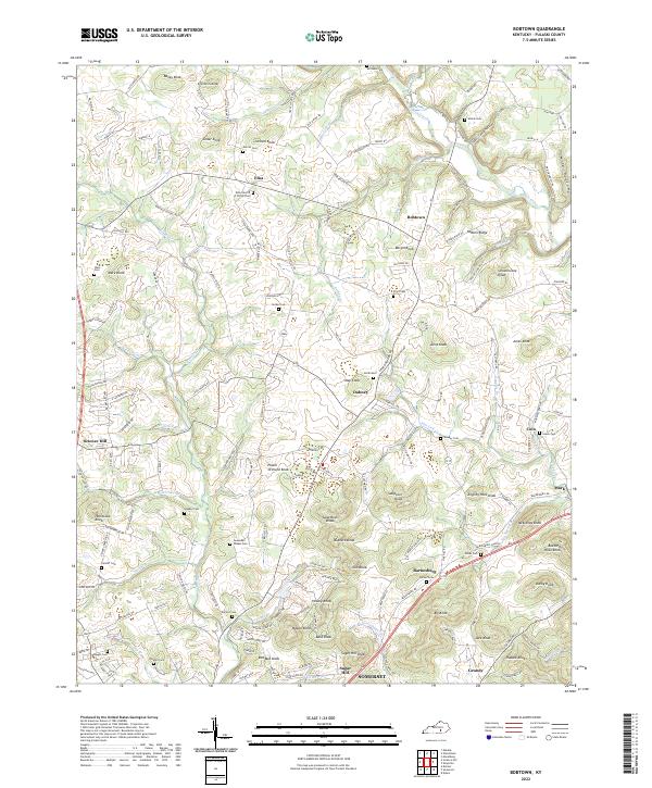 US Topo 7.5-minute map for Bobtown KY