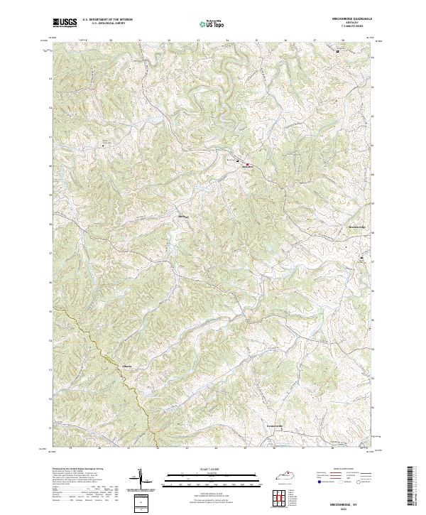 US Topo 7.5-minute map for Breckinridge KY