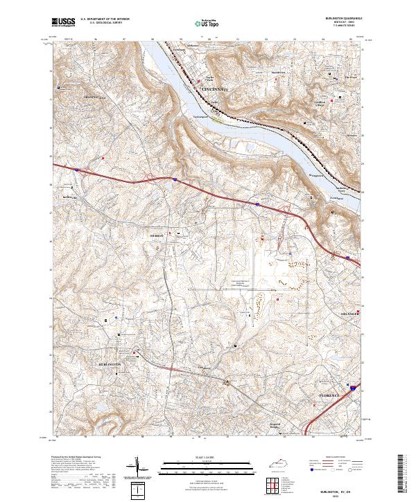 US Topo 7.5-minute map for Burlington KYOH