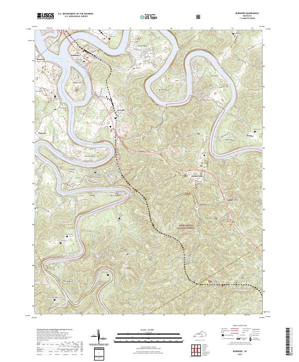 US Topo 7.5-minute map for Burnside KY