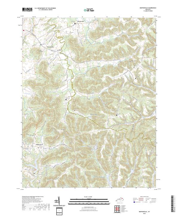 US Topo 7.5-minute map for Burtonville KY