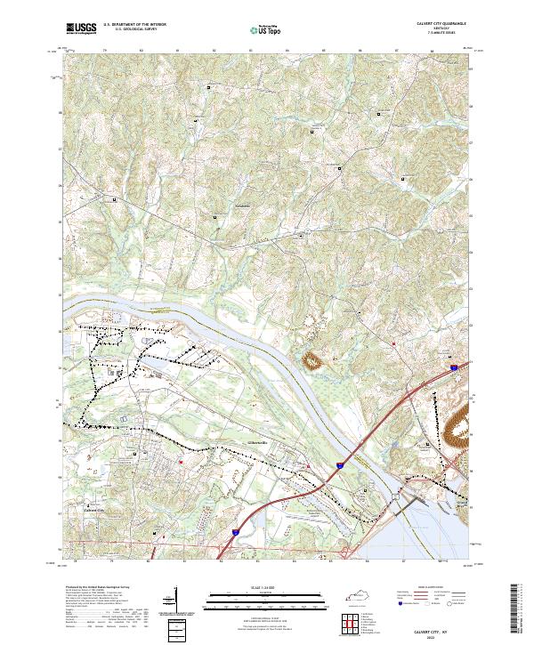 US Topo 7.5-minute map for Calvert City KY