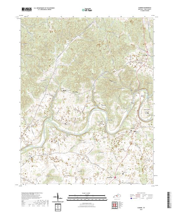 US Topo 7.5-minute map for Canmer KY