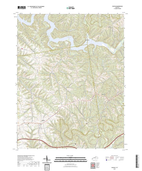 US Topo 7.5-minute map for Chaplin KY