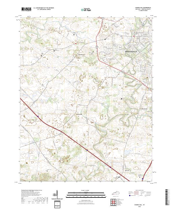 US Topo 7.5-minute map for Church Hill KY