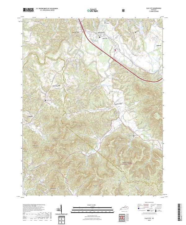 US Topo 7.5-minute map for Clay City KY