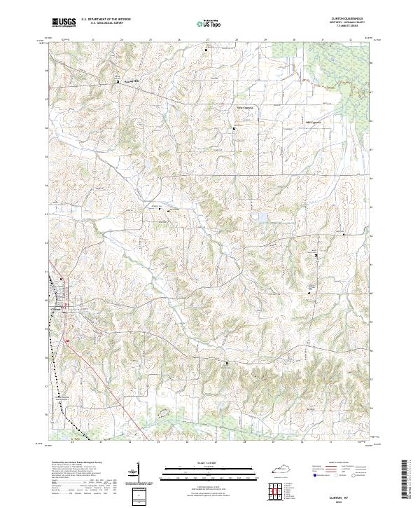 US Topo 7.5-minute map for Clinton KY