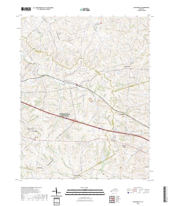 US Topo 7.5-minute map for Clintonville KY