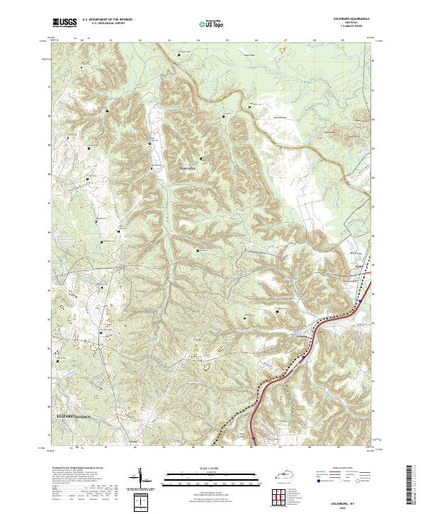 US Topo 7.5-minute map for Colesburg KY