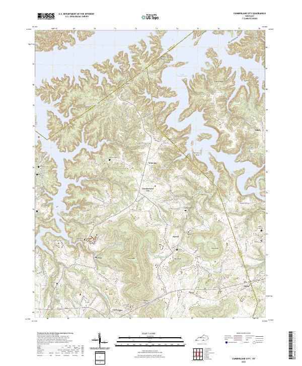 US Topo 7.5-minute map for Cumberland City KY