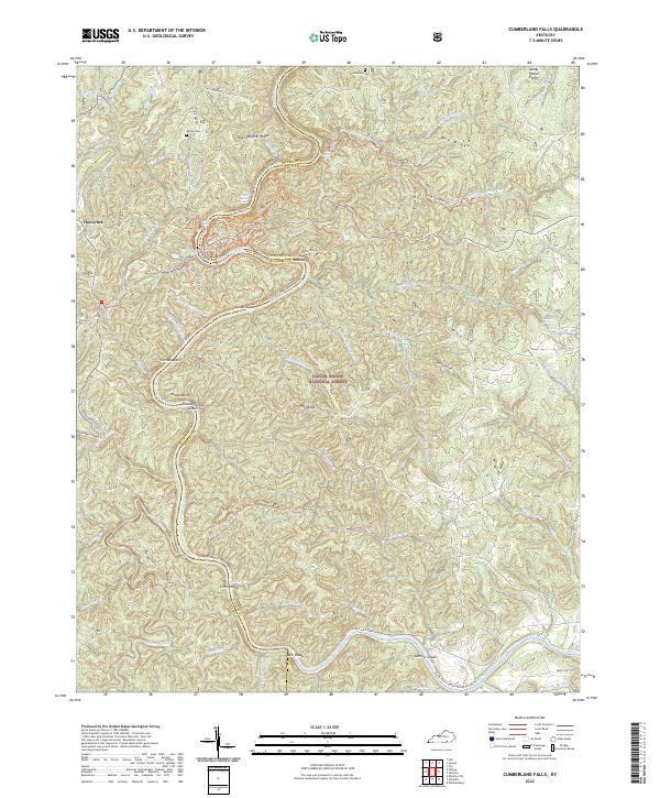 US Topo 7.5-minute map for Cumberland Falls KY