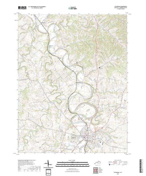 US Topo 7.5-minute map for Cynthiana KY